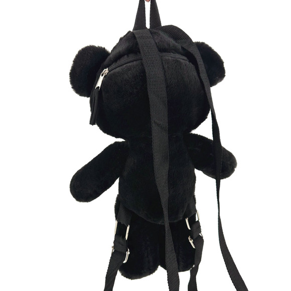 Bioworld Teddy Bear Backpack Black Adjustable Unisex Festival Cosplay Kidcore - Picture 3 of 7